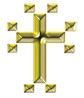 gold Christian cross tube 21