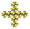 gold Christian cross tube 24