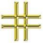 gold Christian cross tube 27