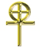 gold Christian cross tube 29