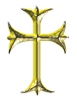 gold Christian cross tube 31