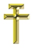 gold Christian cross tube 32