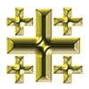 gold Christian cross tube 35