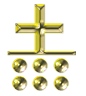 gold Christian cross tube 36