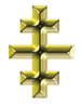 gold Christian cross tube 38