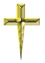 gold Christian cross tube 41