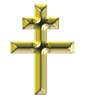 gold Christian cross tube 42