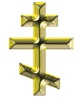 gold Christian cross tube 45