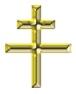 gold Christian cross tube 46