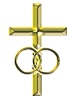 gold Christian cross tube marrycr