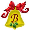 Christmas bell alphabet tube B