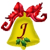 Christmas bell alphabet tube J