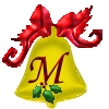 Christmas bell alphabet tube M