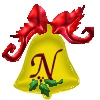 Christmas bell alphabet tube N