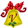 Christmas bell alphabet tube V