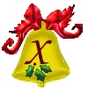 Christmas bell alphabet tube X