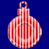 peppermint candy Christmas ornament tube